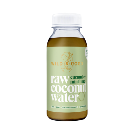 Wild and Coco Bio Kokosová voda Cucumber mint lime