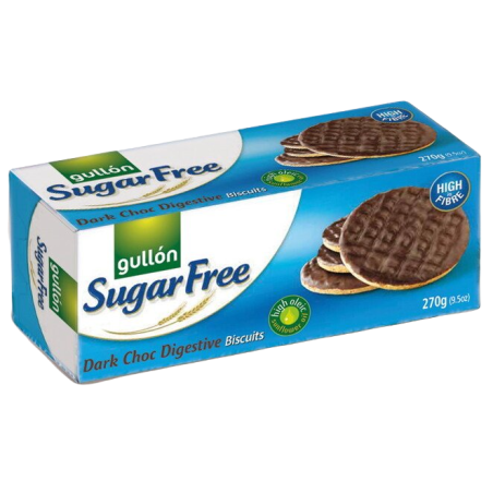 Gullón Dark Choc digestive biscuits sugar-free wafers with chocolate 270 g