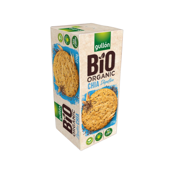 Gullón BIO Digestive sušenky s cereáliemi a chia semínky 270 g