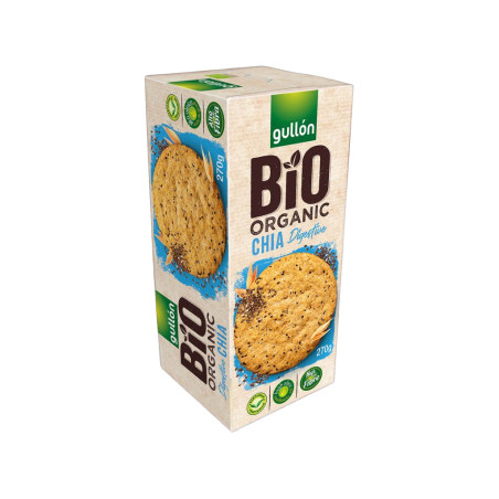 Gullón BIO Bolachas digestivas com cereais e sementes de chia 270 g