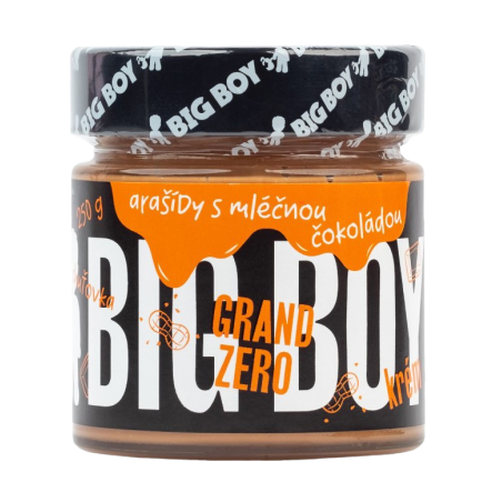 BigBoy Grand Zero Arašídový krém s mléčnou čokoládou 250 g