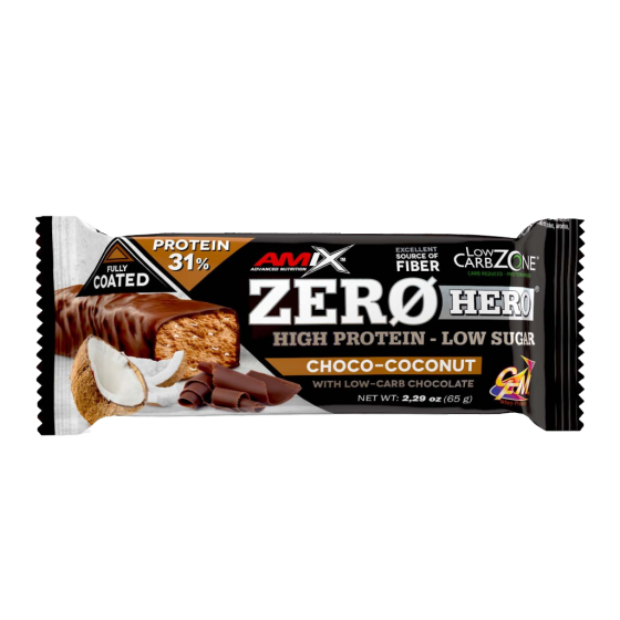 Amix Zero Hero Bar čokoláda - kokos  65 g