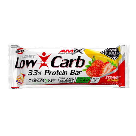 Amix Low-Carb 33% Protein bar jahoda a banán 60 g