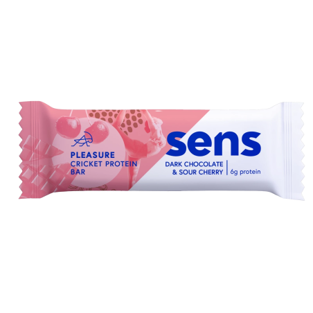 Sens Pleasure Cricket flour protein bar dark chocolate and cherry 40 g