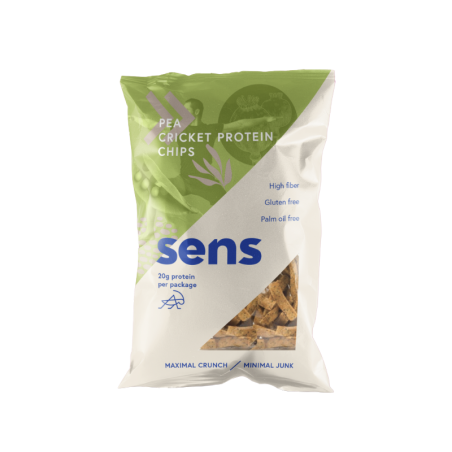 Sens Protein pea chips with cricket flour and poppy seeds 80 g