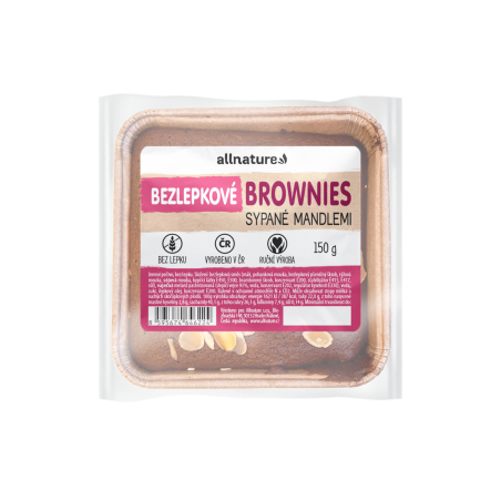 Allnature Bezlepkové brownies sypané mandlemi 150 g