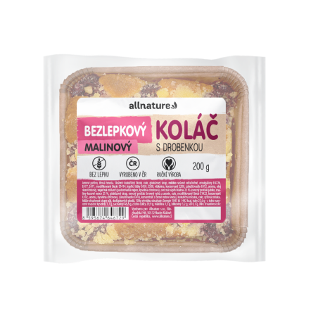 Allnature Bezlepkový malinový koláč s drobenkou 200 g