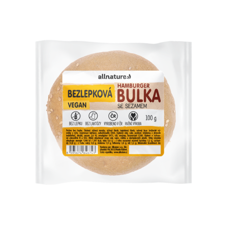 Allnature Bezlepková hamburger bulka se sezamem 100 g