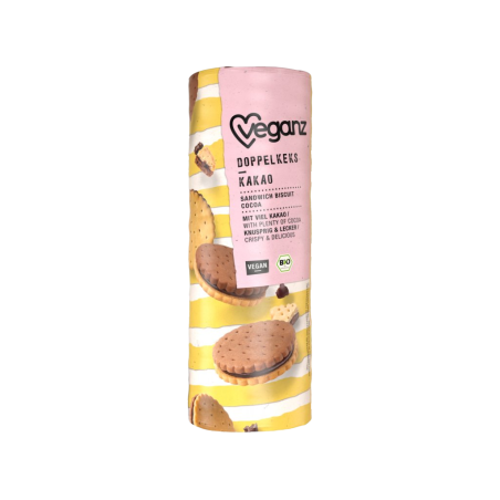 Veganz Organic Bolachas duplas com recheio de cacau 330 g