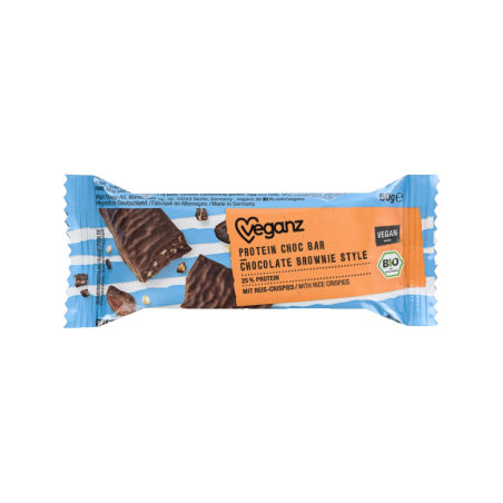 Barra de brownie de chocolate com proteína orgânica Veganz 50 g