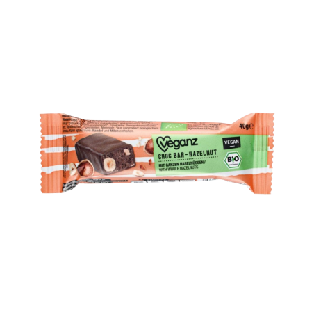 Barra de chocolate orgânico Veganz com nougat 40 g