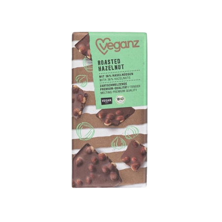 Veganz Organic Chocolate with roasted hazelnuts 90 g