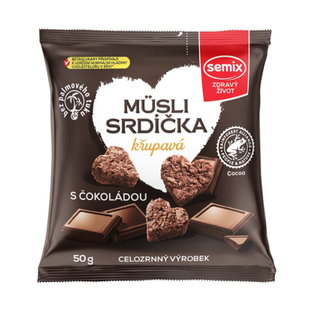 Semix Corazones de muesli con chocolate 50 g