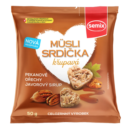 Semix Corações de muesli com nozes e xarope de ácer 50 g