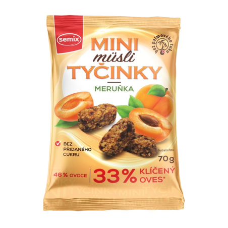 Semix Mini barritas de muesli con albaricoques sin gluten 70 g