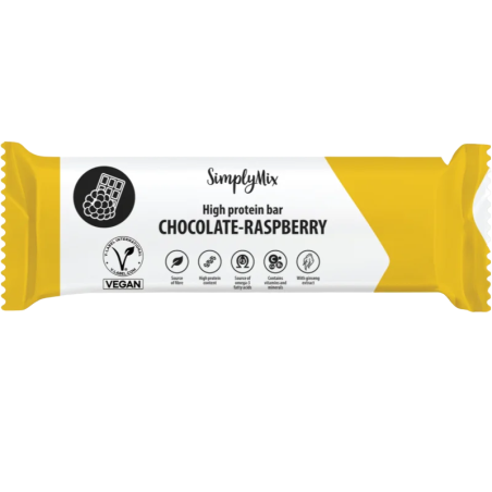 SimplyMix Barra de chocolate com framboesa 50 g