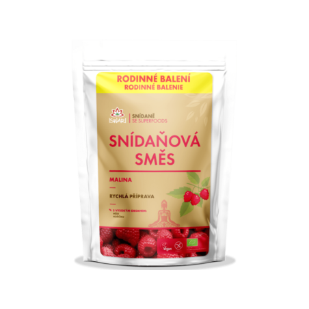 Mistura para pequeno-almoço Iswari Organic Raspberry 1000 g