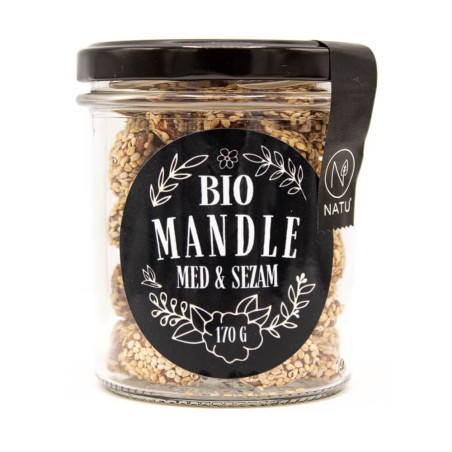 Natu Bio Mandle s medem a sezamem 170g