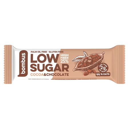 Bombus Low sugar cocoa and chocolate bar 40 g