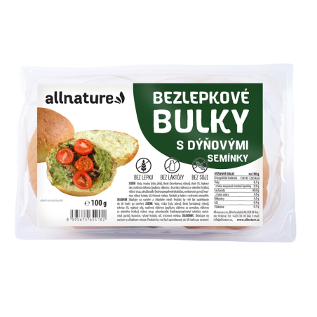 Allnature Bezlepkové bulky s dýňovými semínky 100 g