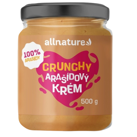 Allnature Arašídový krém Crunchy 500 g